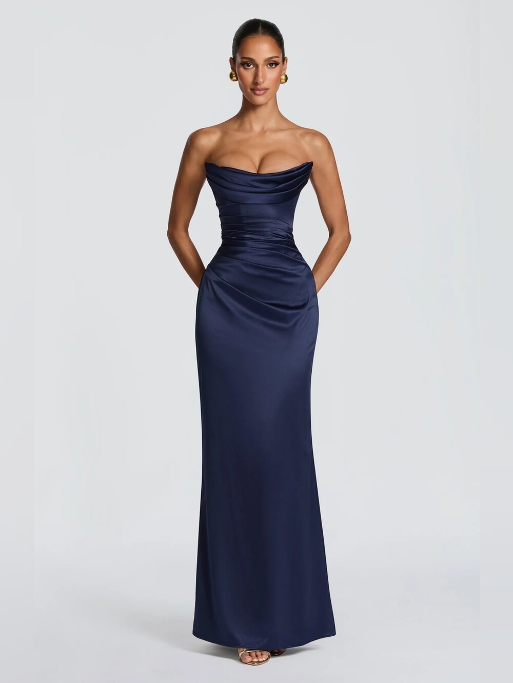 Vestido largo Vessa - Azul marino BABYBOO NWT $205